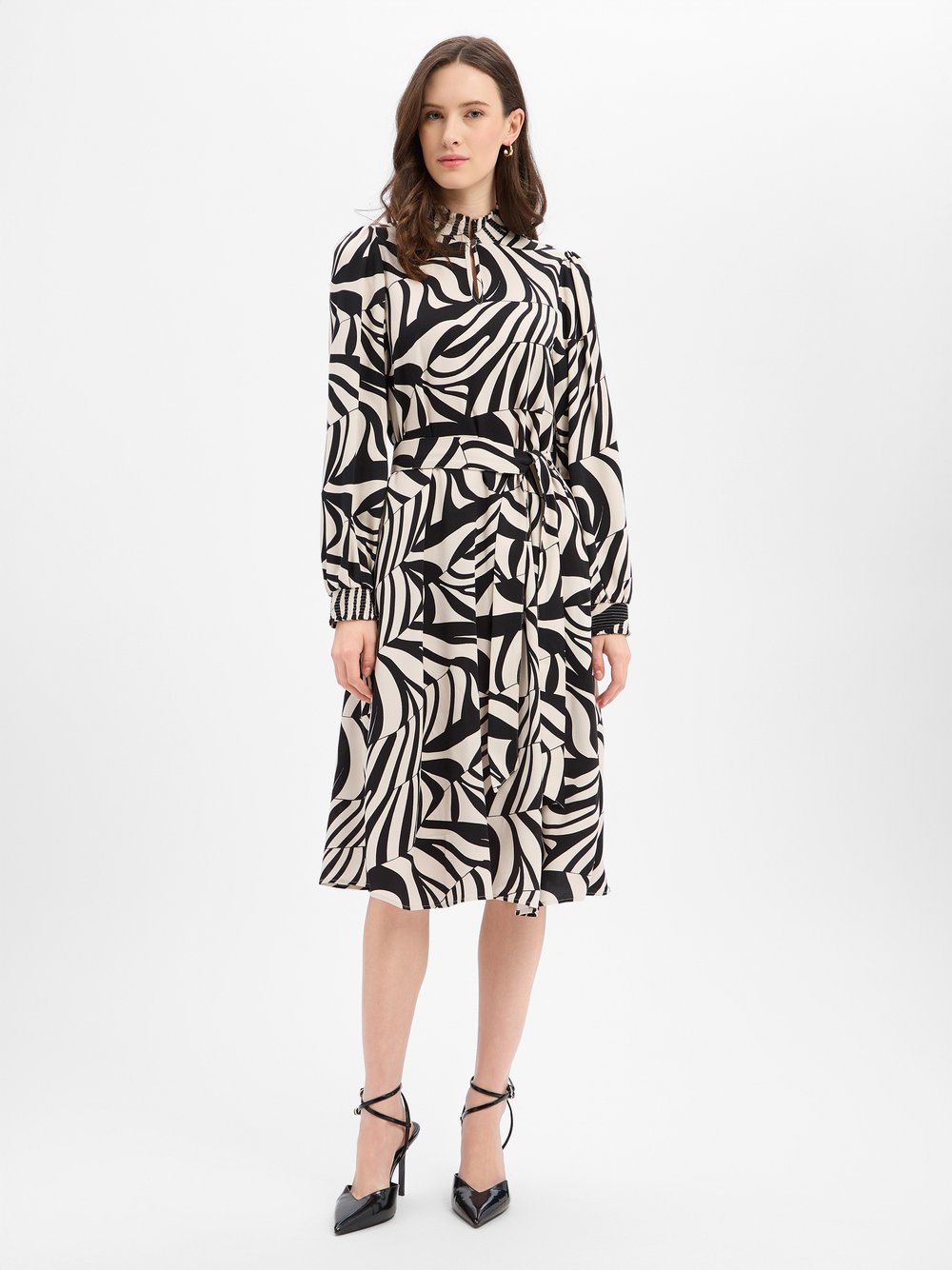 Thumbnail - More & More Midikleid Damen mehrfarbig gemustert, 36