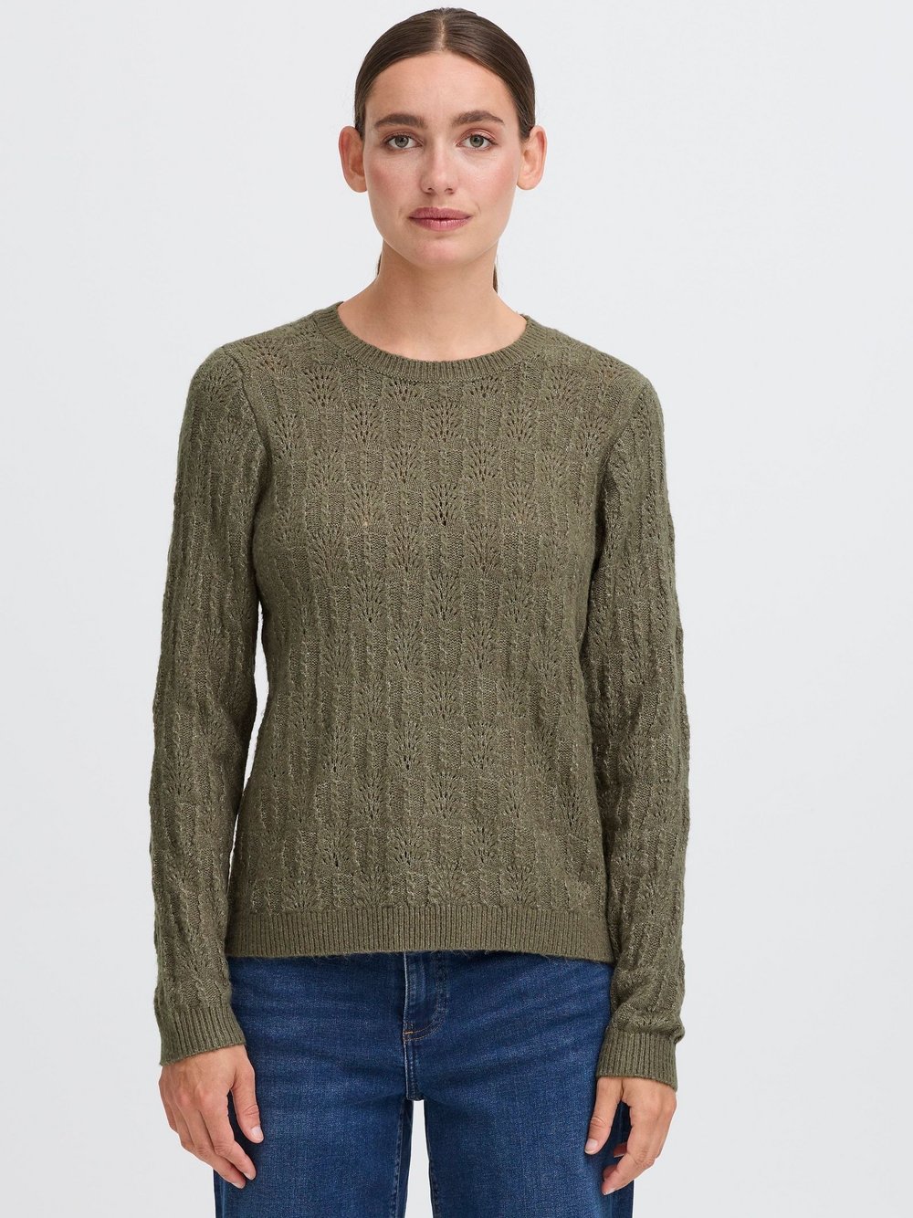 OXMO Strickpullover Damen Stretch grün, S