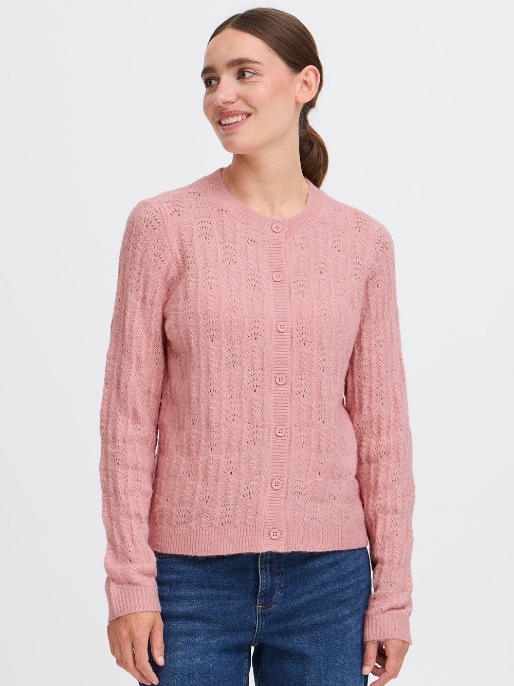 OXMO Strickjacke Damen Stretch rosa, XS