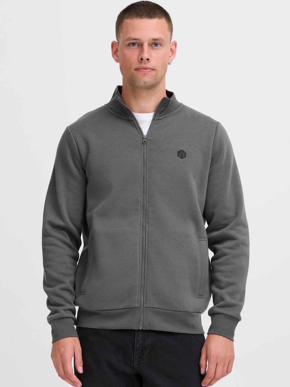 BLEND Trainingsjacke Herren grau, S