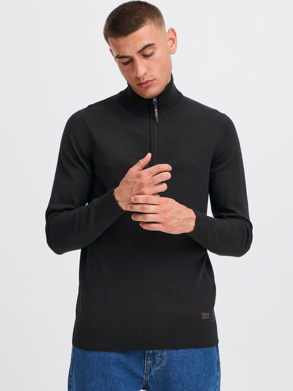 Thumbnail - Solid Troyer Herren Baumwolle schwarz, XL