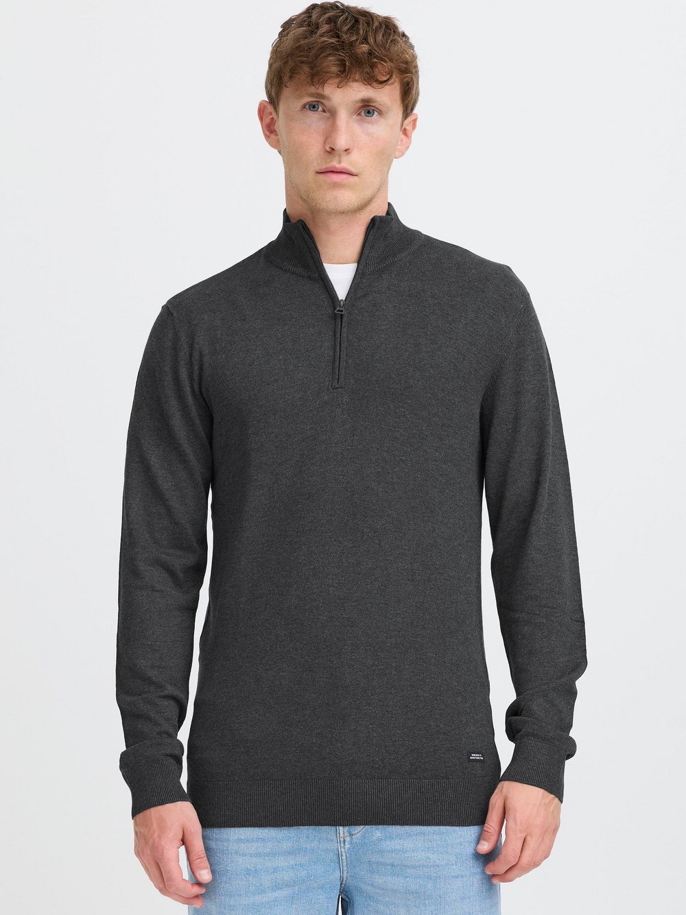 BLEND Troyer Herren Viskose grau meliert, S