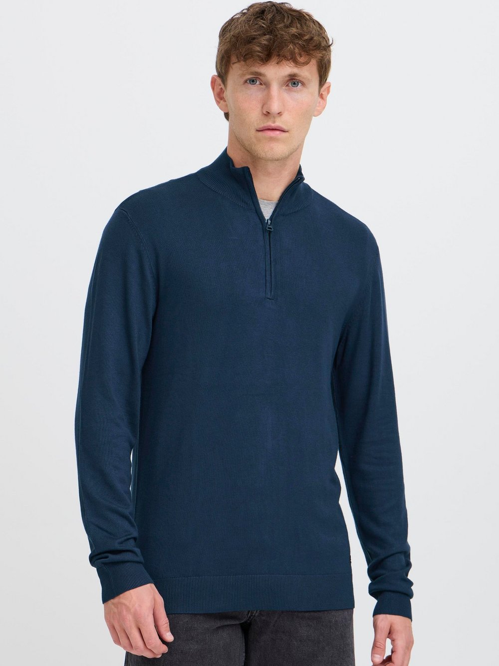 BLEND Troyer Herren Viskose blau meliert, M