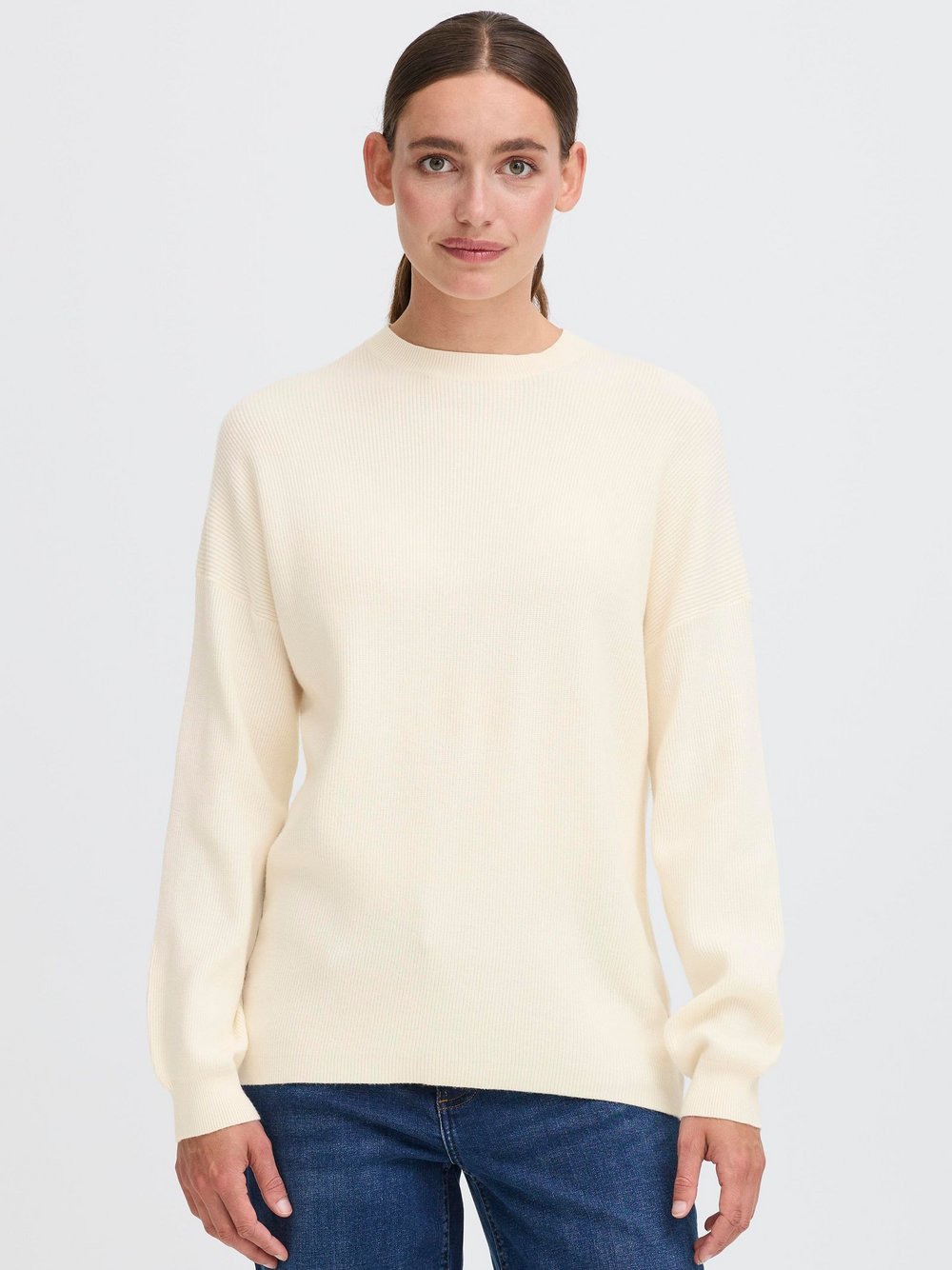 Thumbnail - OXMO Strickpullover Damen Viskose beige, L