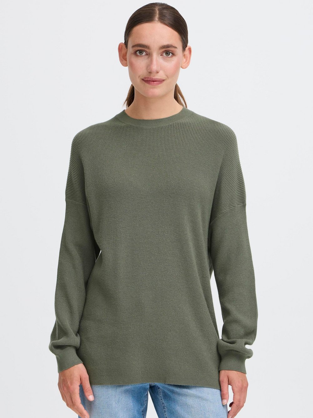 Thumbnail - OXMO Strickpullover Damen Viskose grün, XL