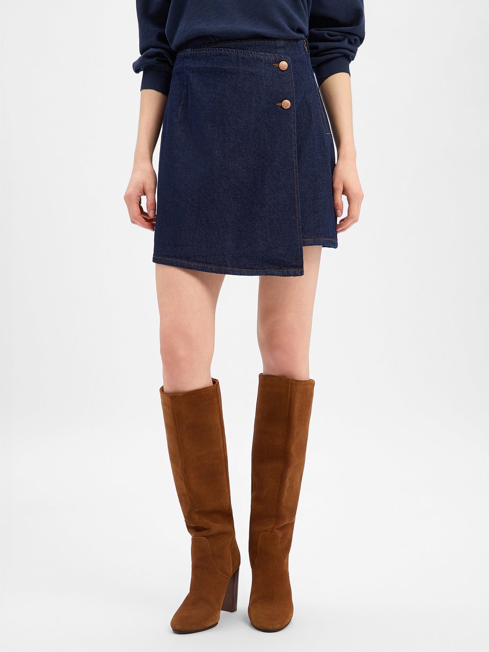 Y.A.S Jeans-Minirock Damen Baumwolle (100%) blau, 36