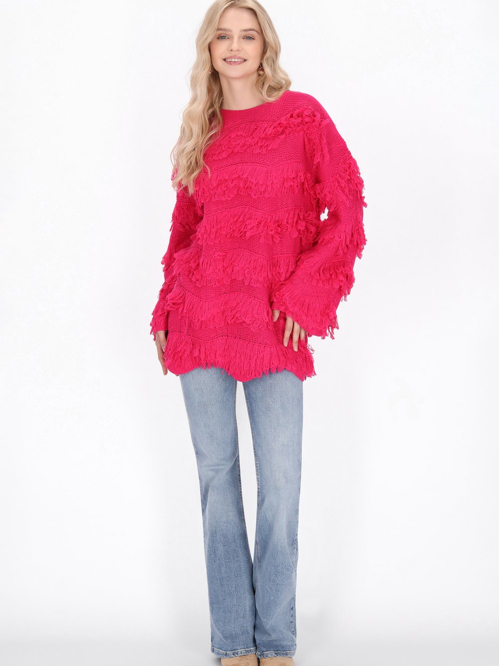Thumbnail - IZIA Pullover Damen pink, M/L