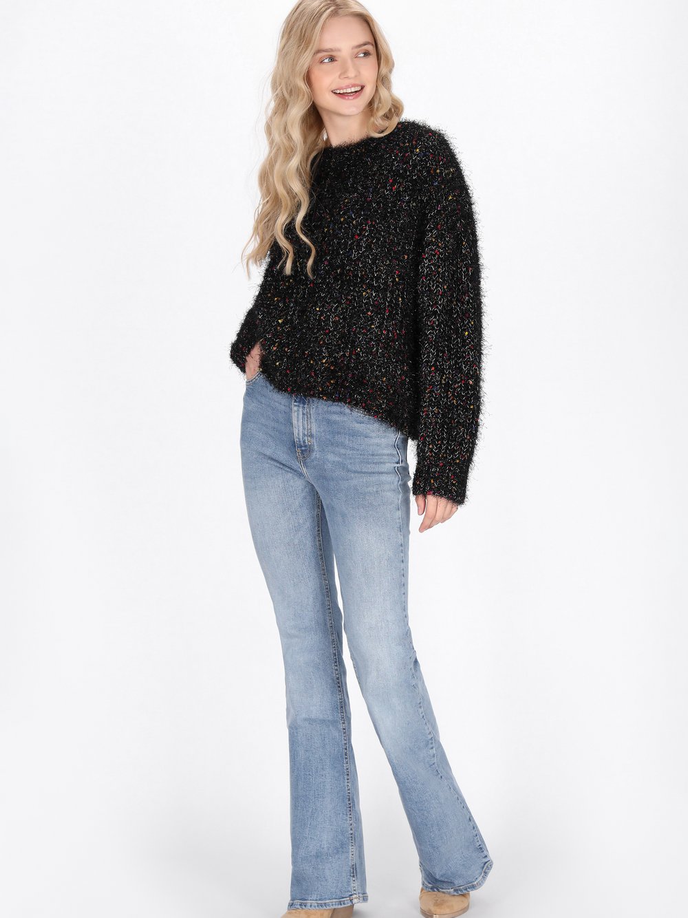 Thumbnail - IZIA Pullover Damen mehrfarbig meliert, XL/XXL