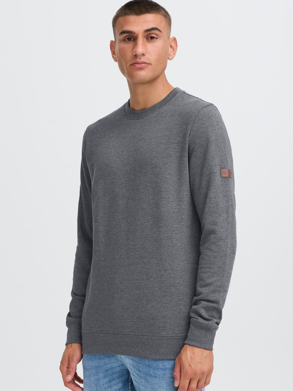 Thumbnail - Solid Sweater Herren blau, XL