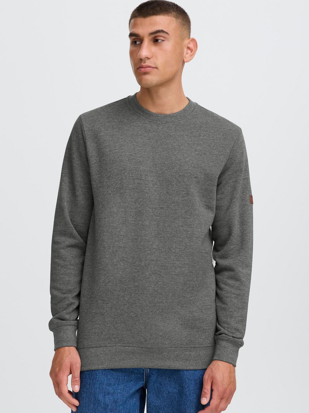 Thumbnail - Solid Sweater Herren grau, XL