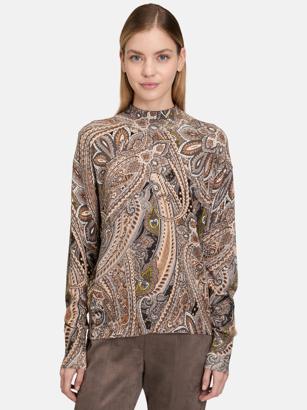 Betty Barclay Feinstrickpullover Damen Viskose braun gemustert, 38