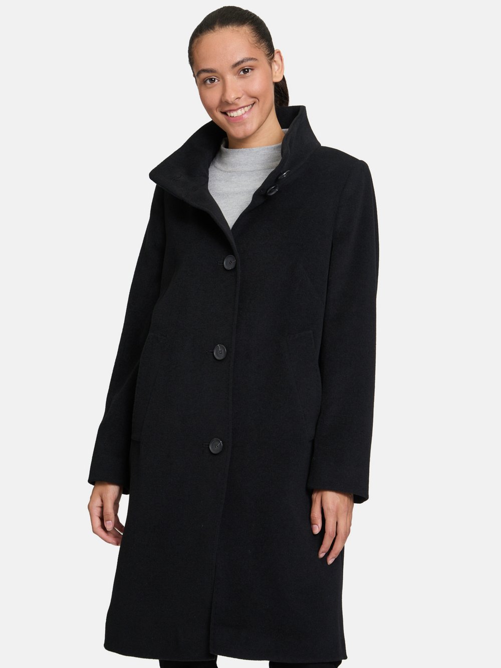 Betty Barclay Wollmantel Damen Wolle schwarz, 40