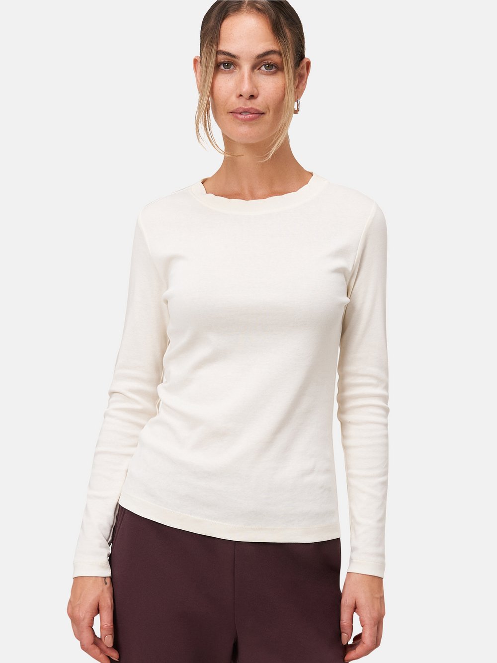 zero Jersey-Shirt Damen Baumwolle weiß, 40