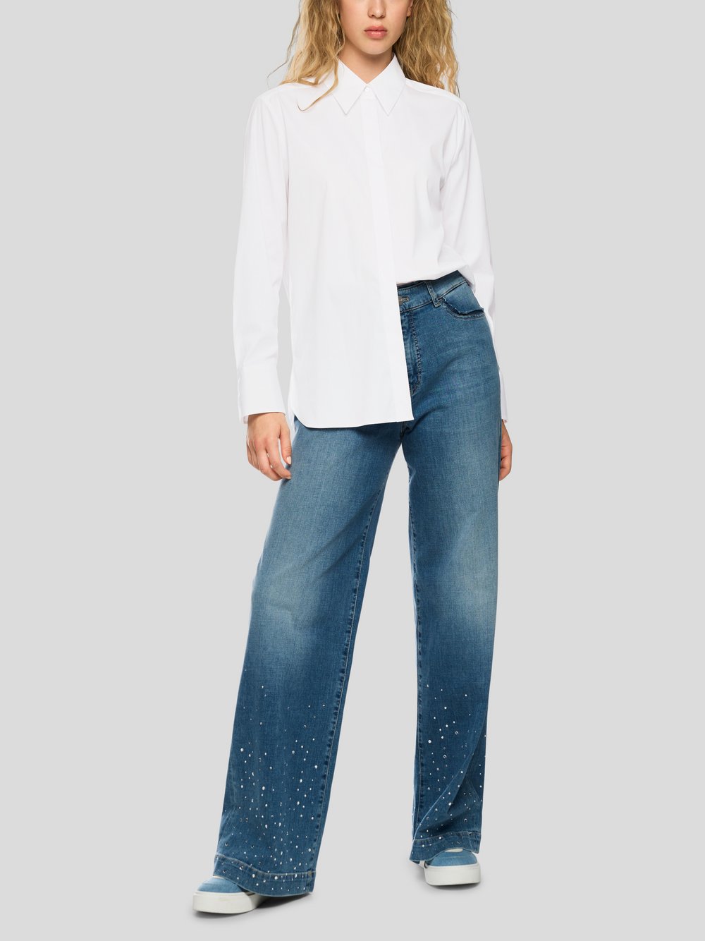 Thumbnail - Marc Cain Bluse Damen Baumwolle weiß, 36