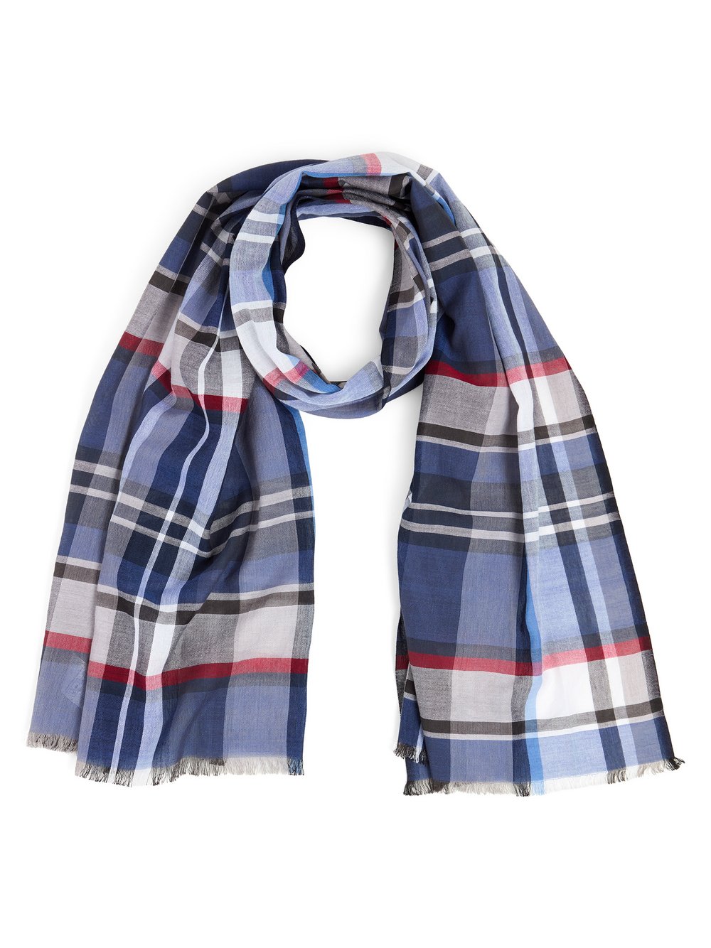 Nils Sundström Schal Herren Baumwolle (100%) mehrfarbig kariert, ONE SIZE