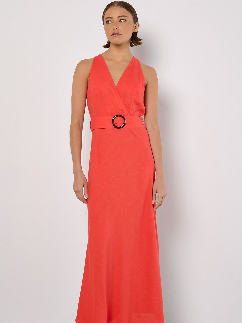 Apricot Maxikleid Damen Viskose rosa, 38