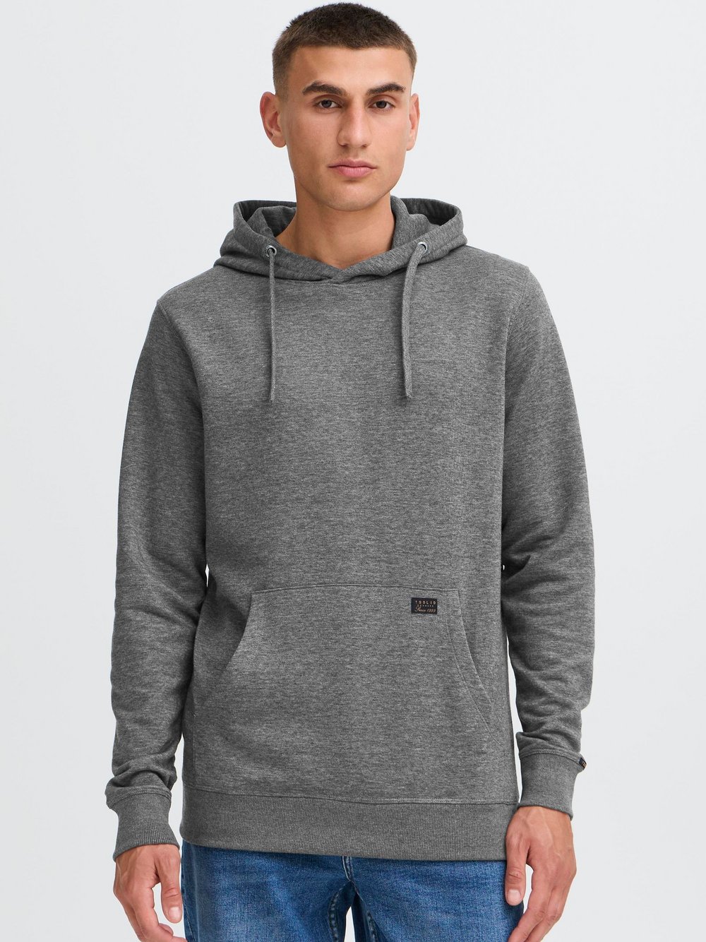 Solid Hoodie Herren grau, XXL