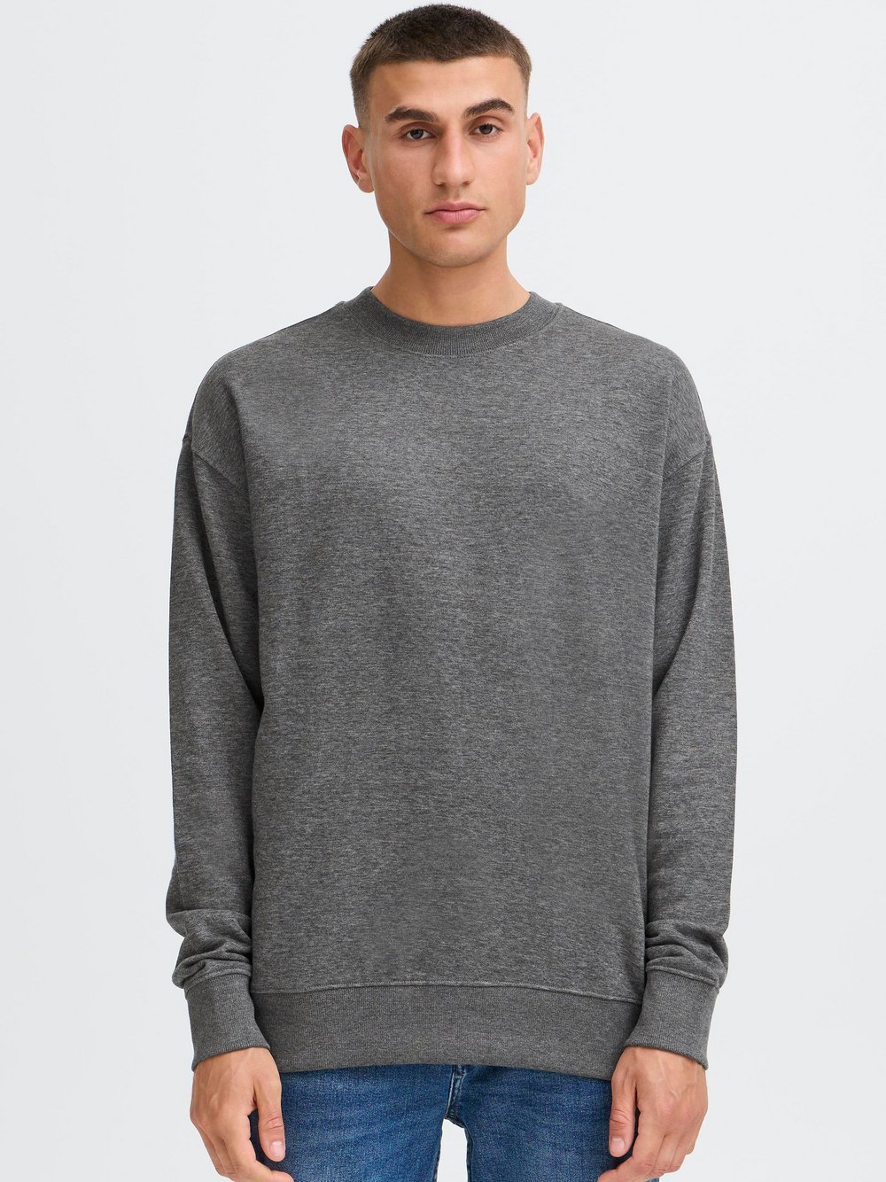 Solid Sweatshirt Herren grau bedruckt, XL