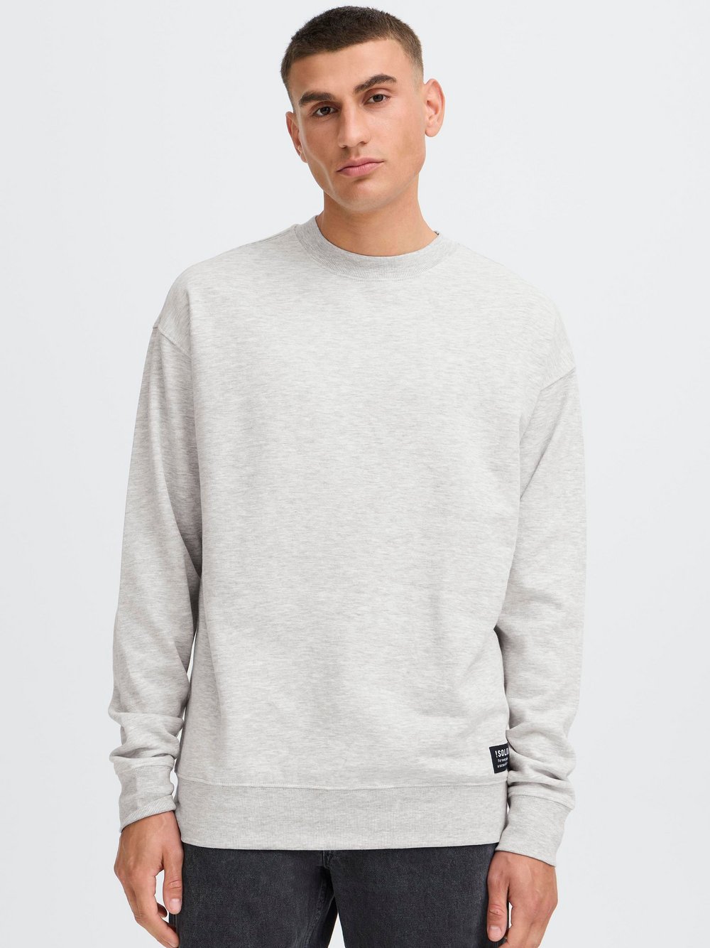 Solid Sweatshirt Herren grau bedruckt, XXXL