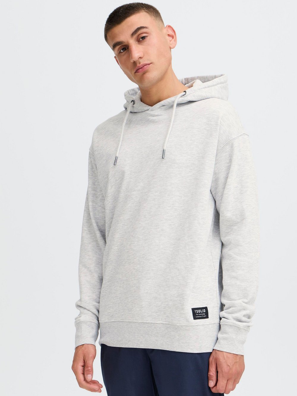 Solid Sweater Herren grau bedruckt, M