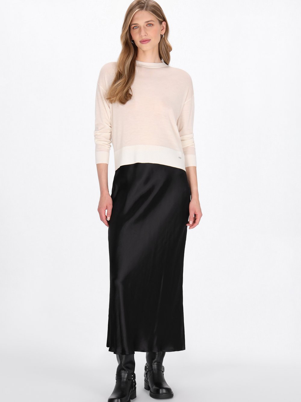 VAN GRAAF Dreimaster Damen Ecru Pullover Wolle Weiß, Groß