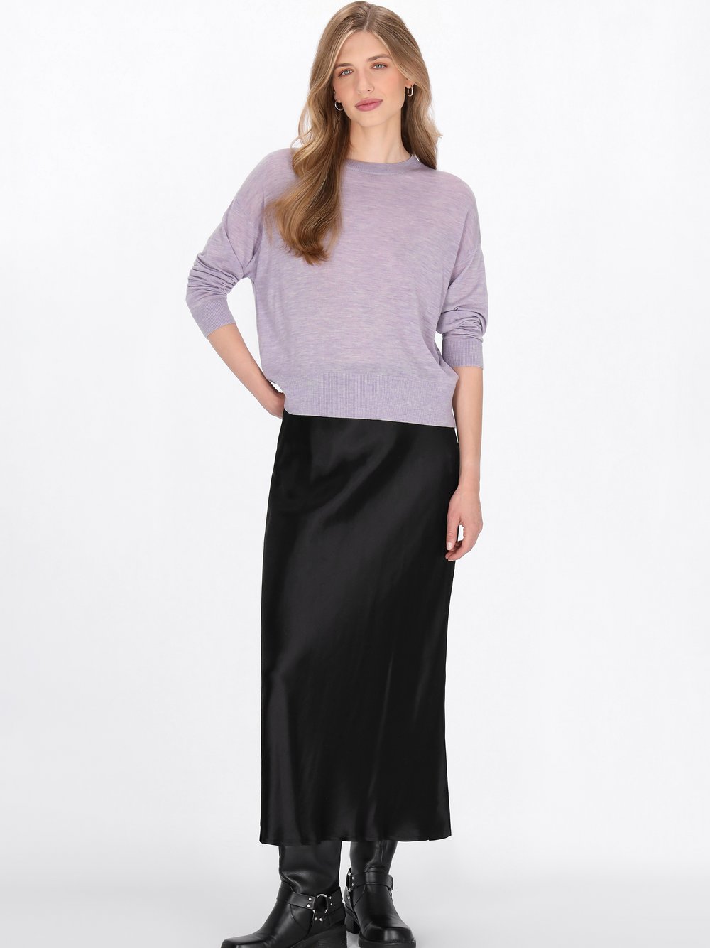 VAN GRAAF Dreimaster Damen Flieder Pullover Wolle Lila, Groß
