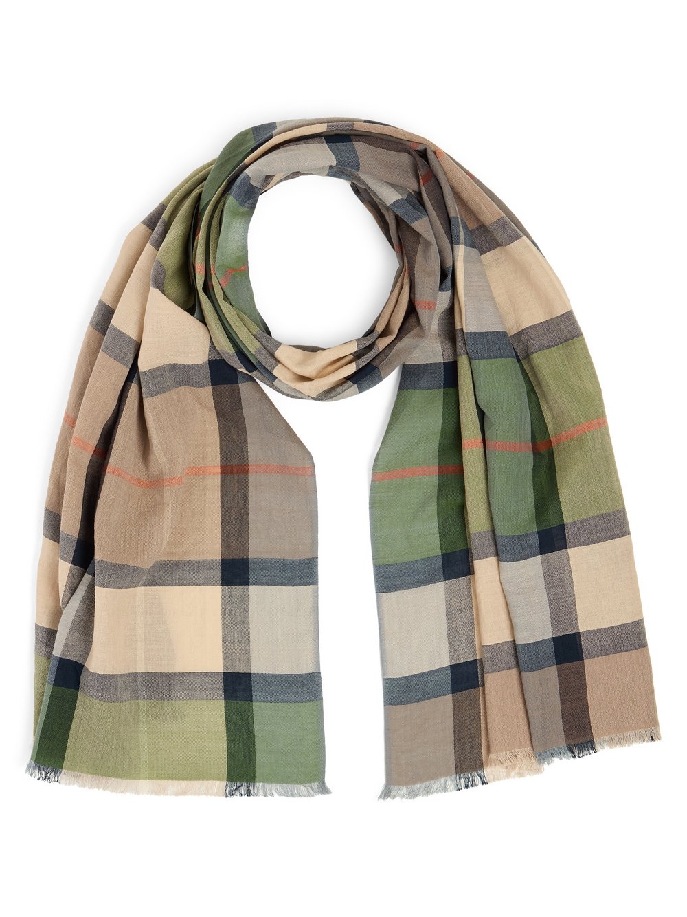 Nils Sundström Schal Herren Baumwolle (100%) mehrfarbig kariert, ONE SIZE