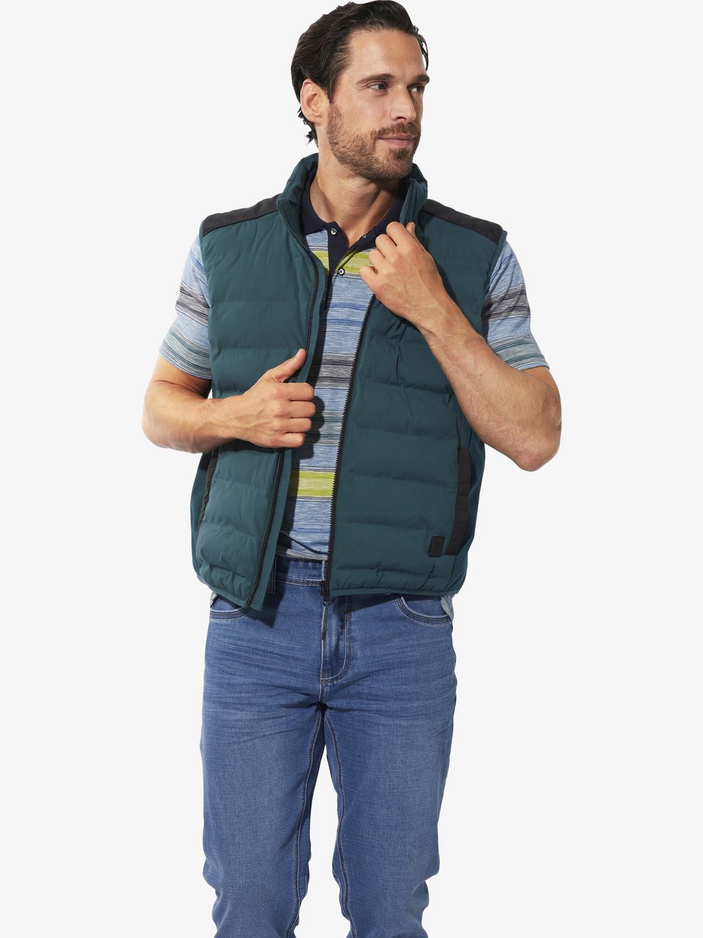 Thumbnail - BABISTA Steppweste Herren mehrfarbig gemustert, 50