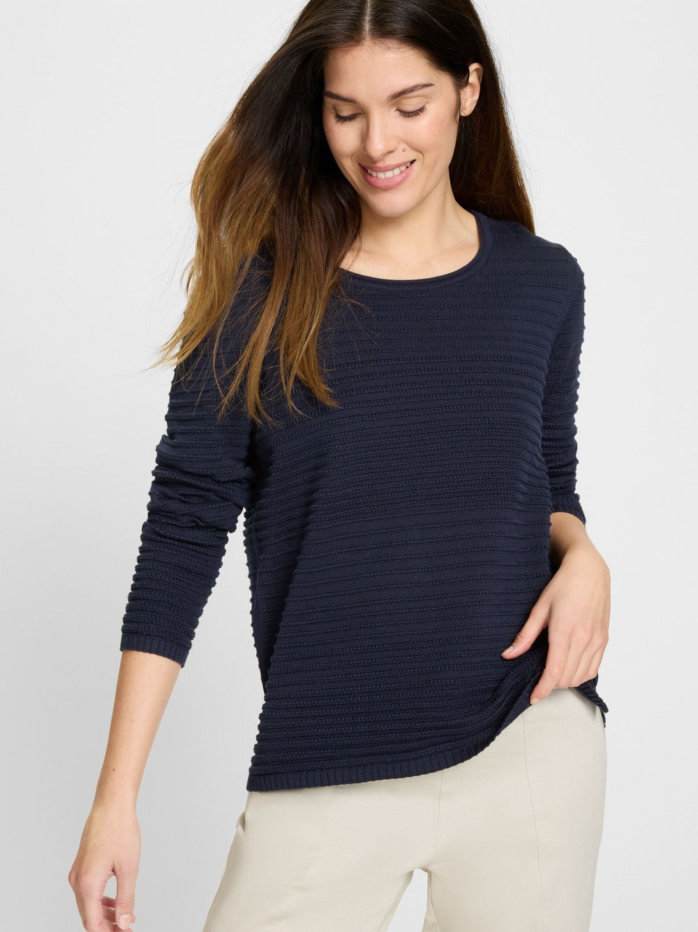 Olsen Pullover Damen Baumwolle blau, 38