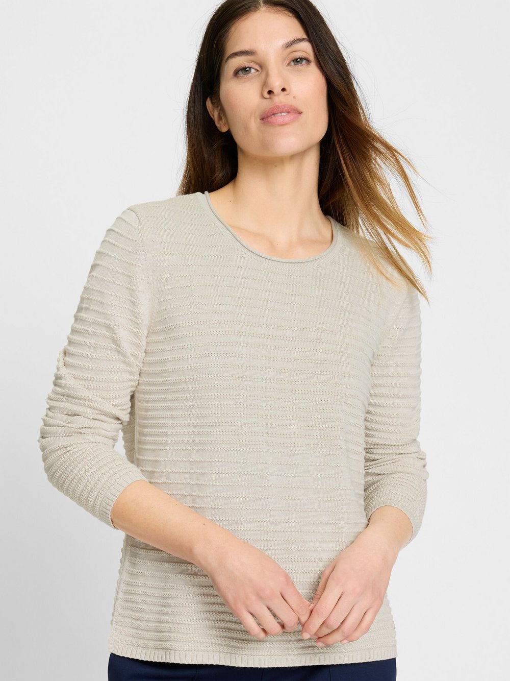 Olsen Pullover Damen Baumwolle beige, 38