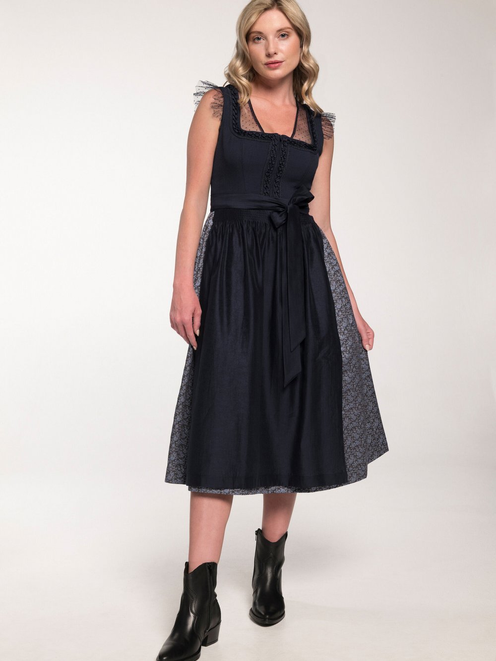 Thumbnail - Spieth & Wenksy Dirndl Damen blau gemustert, 40