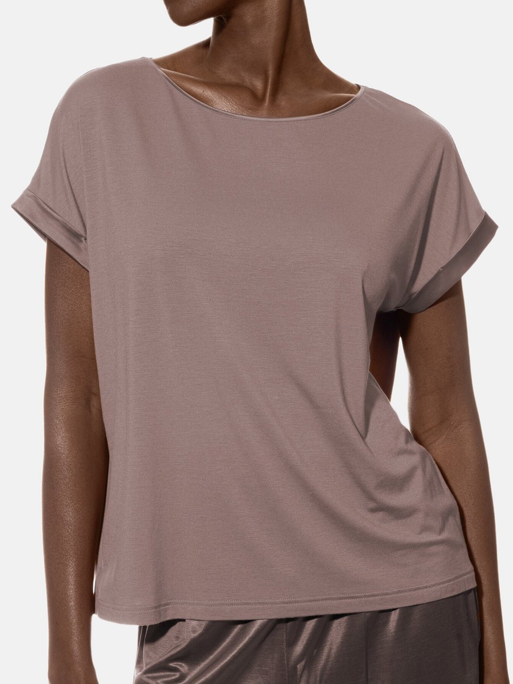 Mey Schlafanzug Oberteil Damen Modal braun, XS