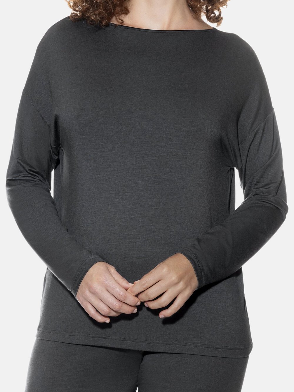 Mey Schlafanzug Oberteil Damen Modal grau, XL