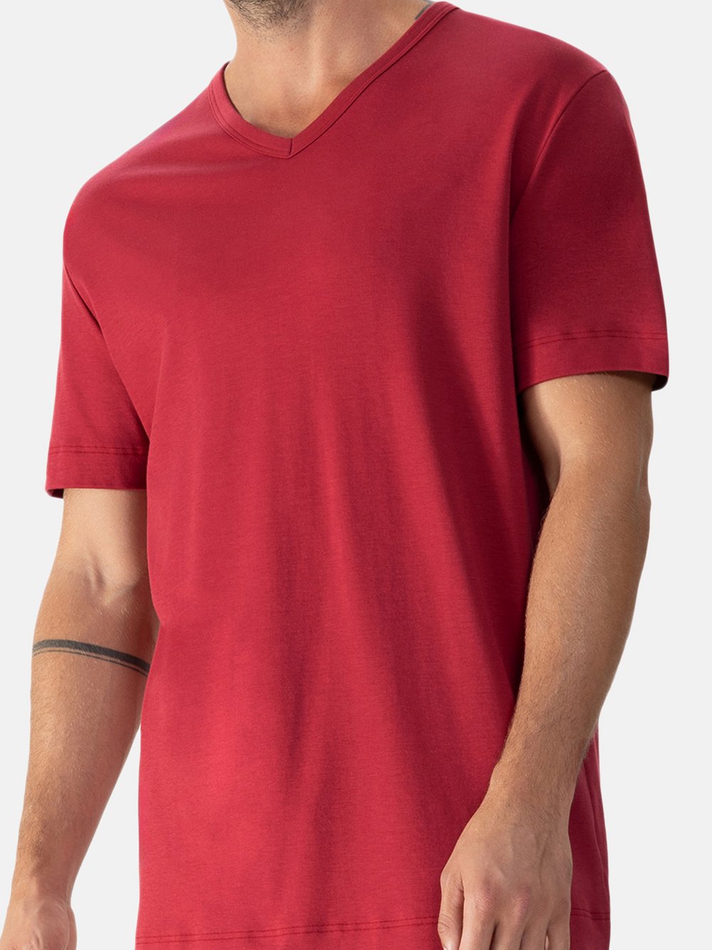 Thumbnail - Mey Schlafanzug Oberteil Herren Baumwolle rot, XL