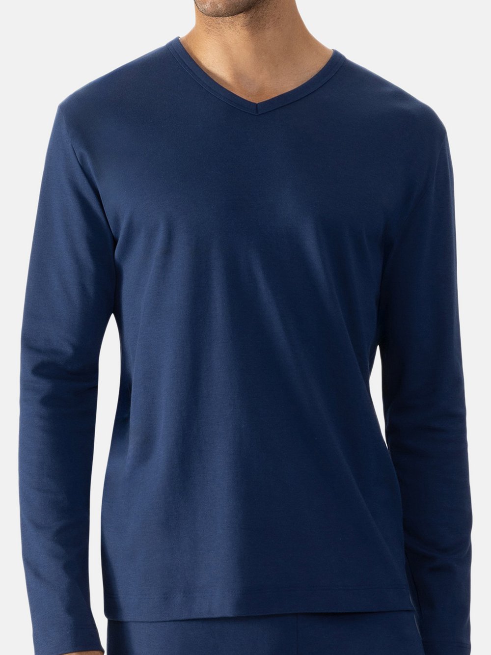 Thumbnail - Mey Schlafanzug Oberteil Herren Baumwolle blau, L