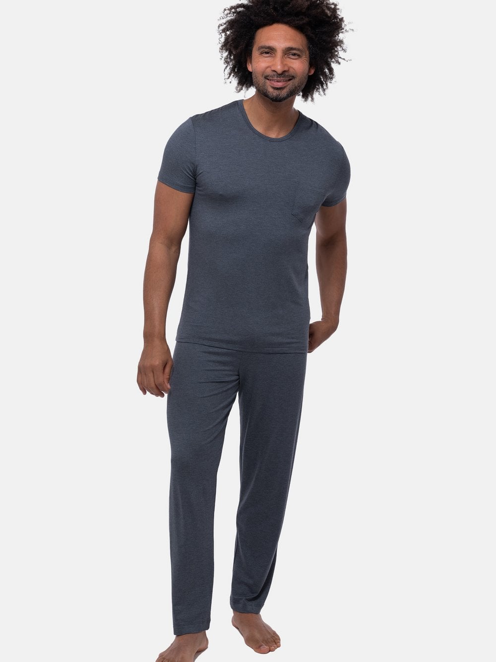 Mey Schlafanzug Herren Modal grau, XXL