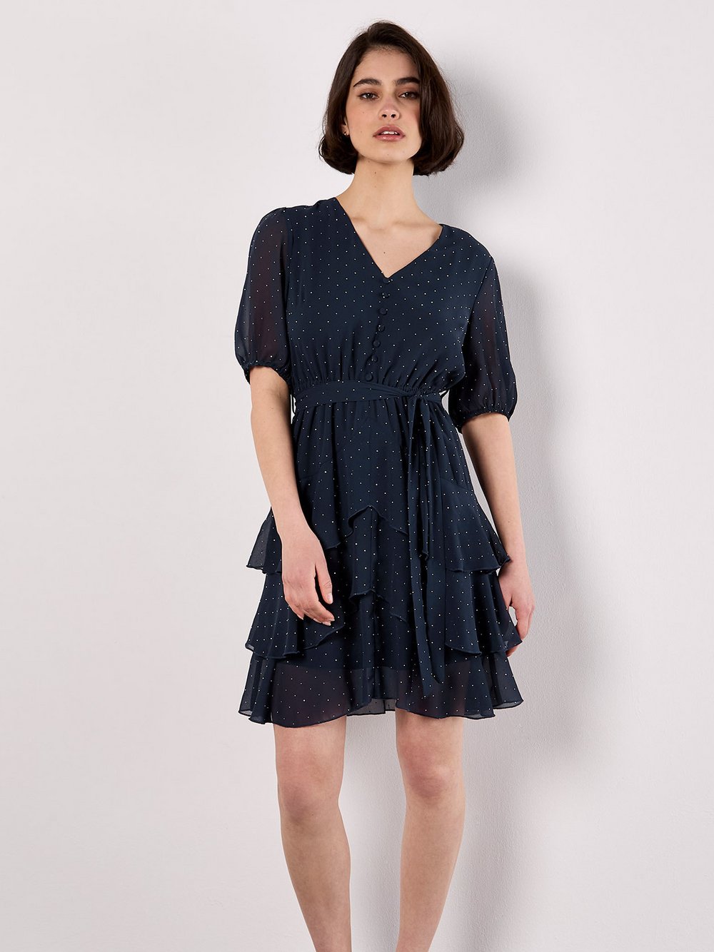 Thumbnail - Apricot Minikleid Damen blau, 40