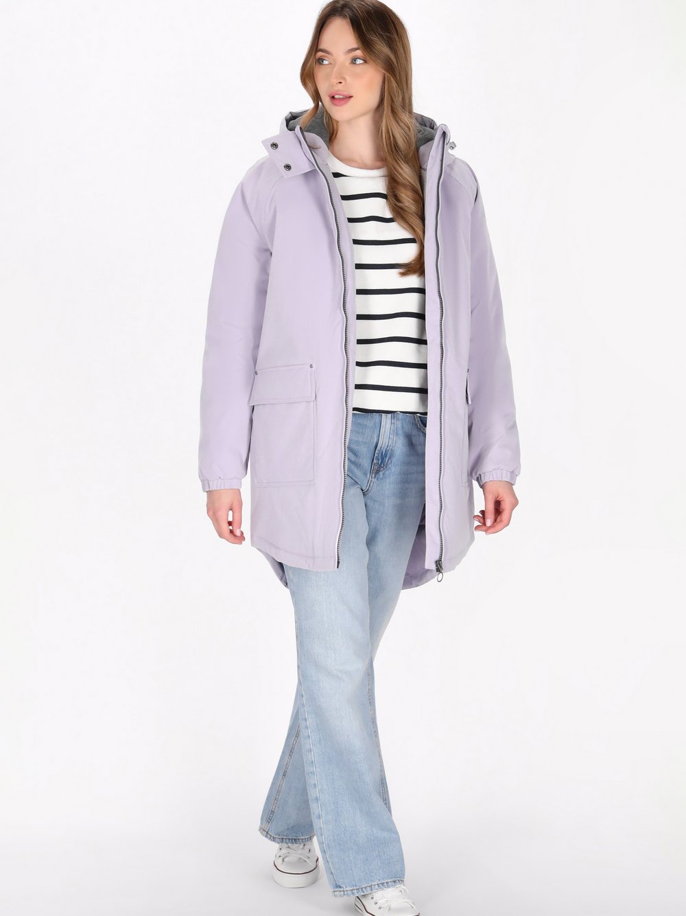 Dreimaster Anorak Damen lila, XL