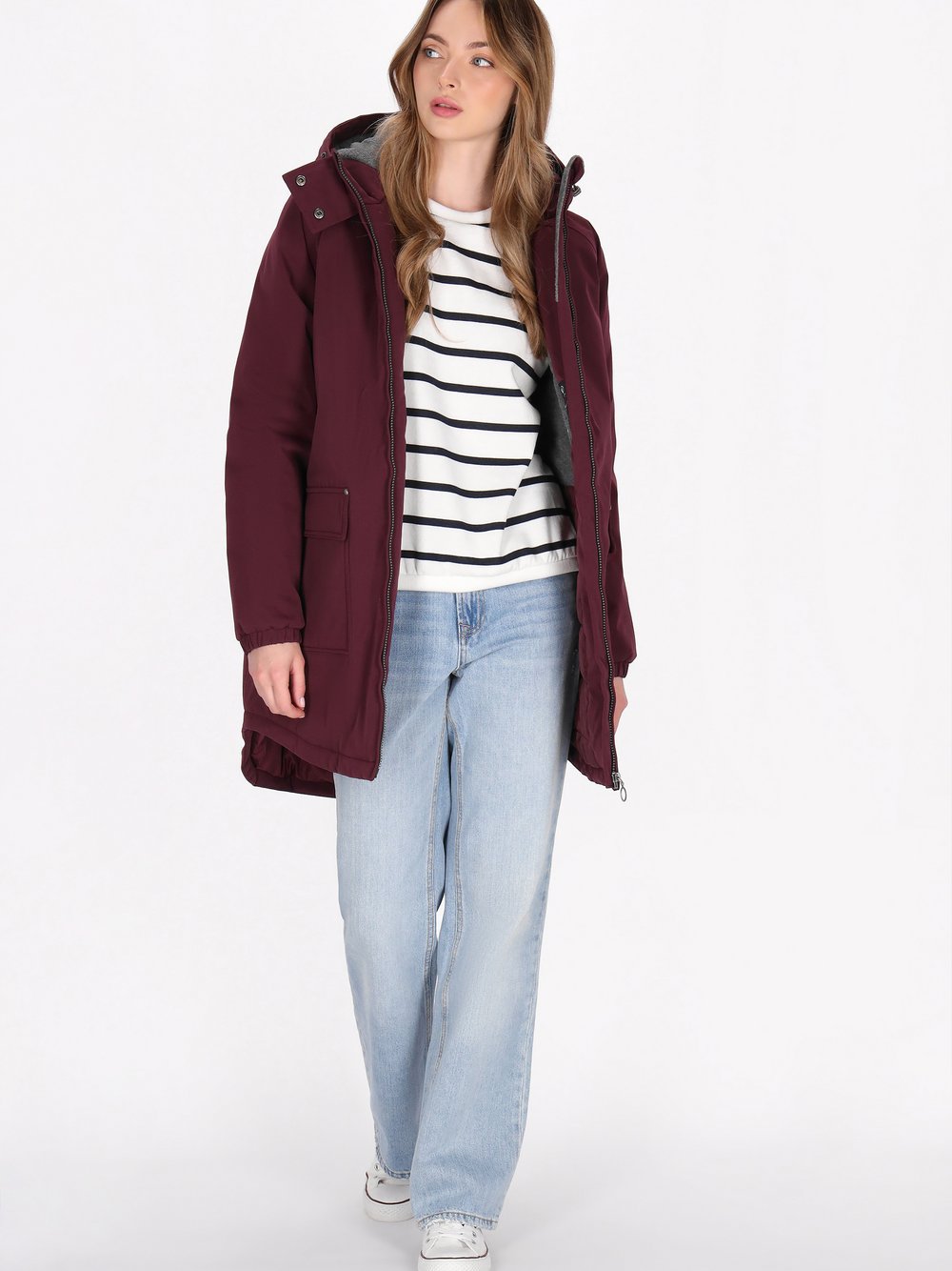 Dreimaster Anorak Damen rot, L