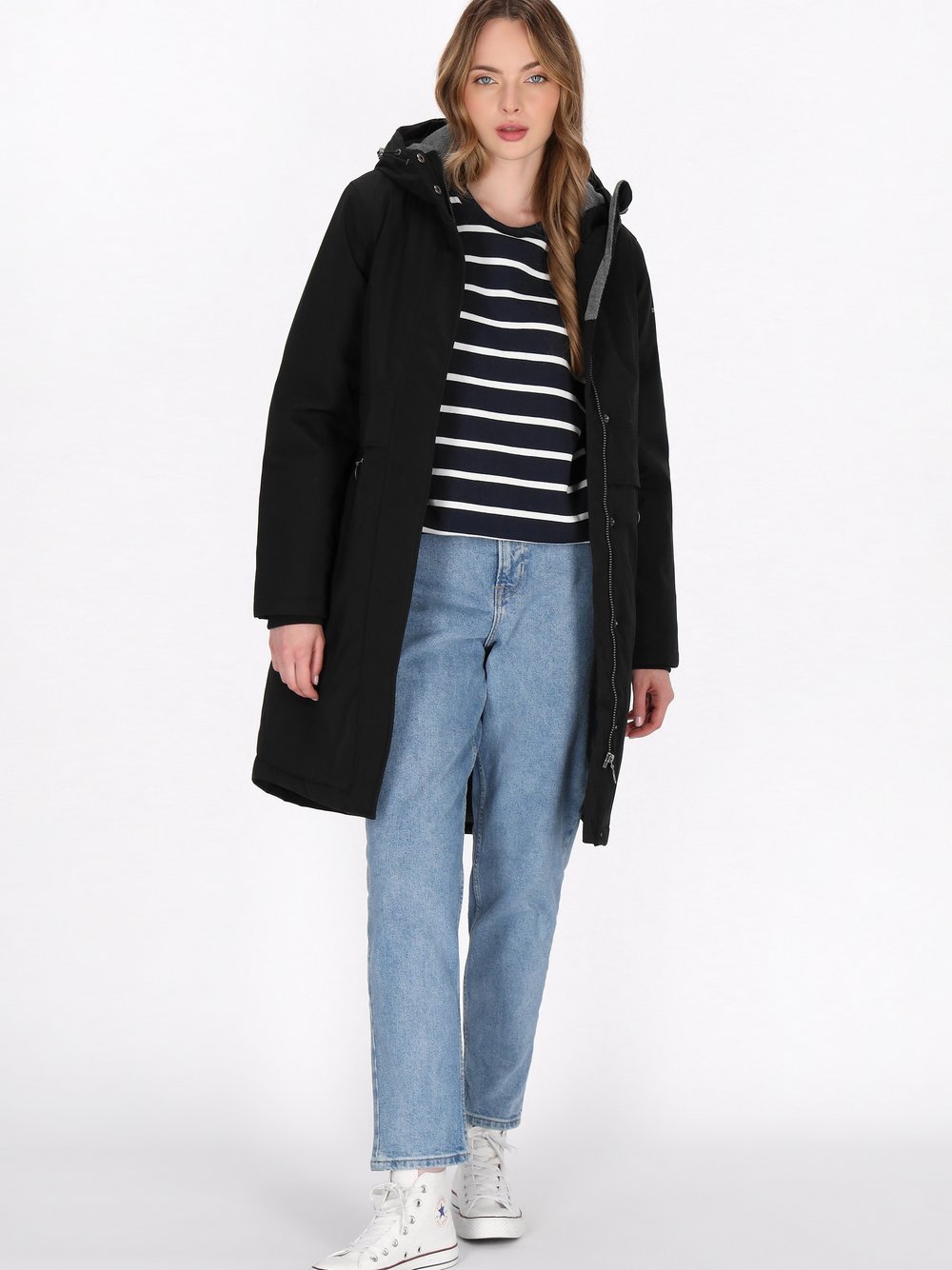 Dreimaster Parka Damen schwarz, S