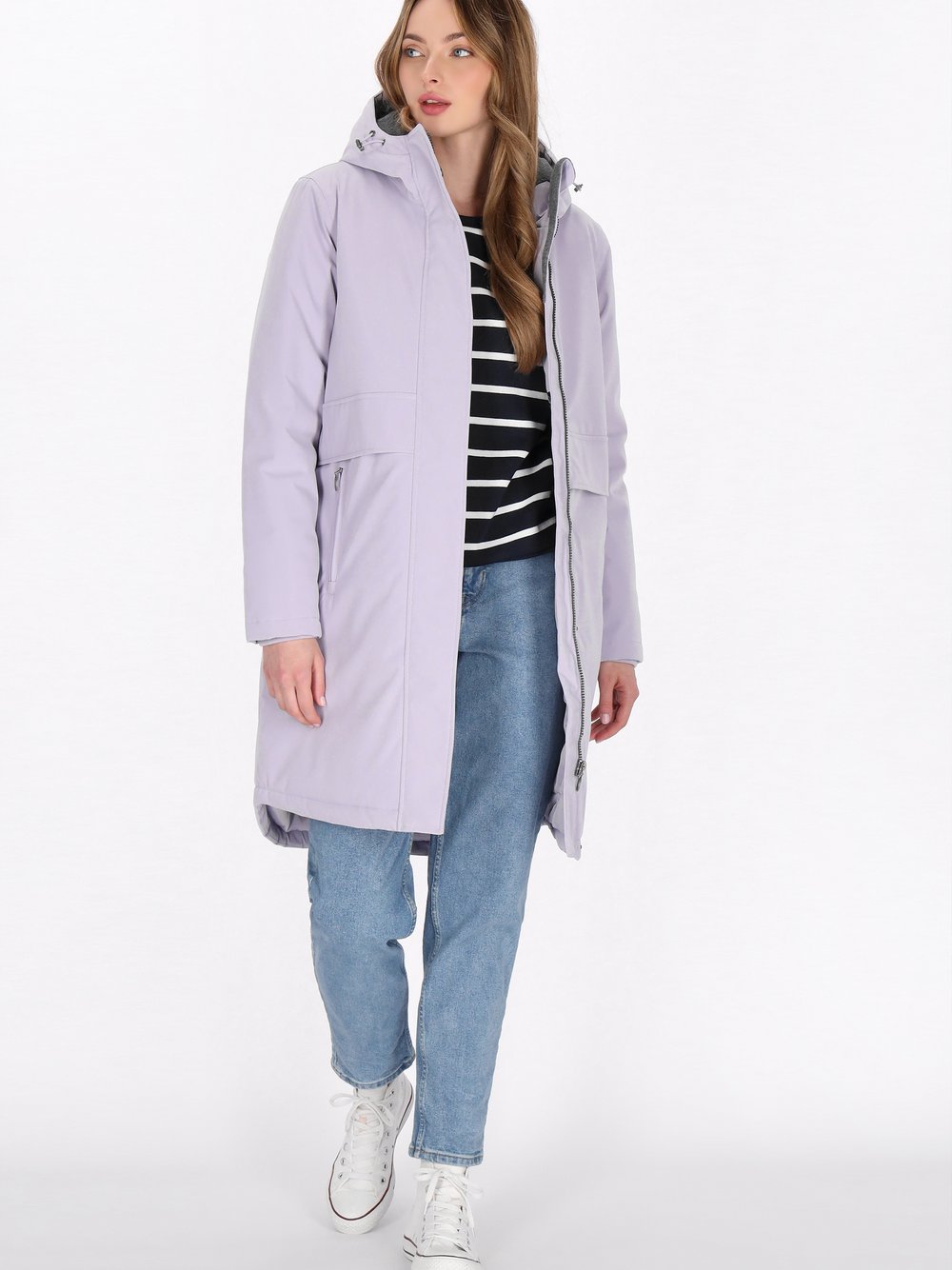 Dreimaster Parka Damen lila, L