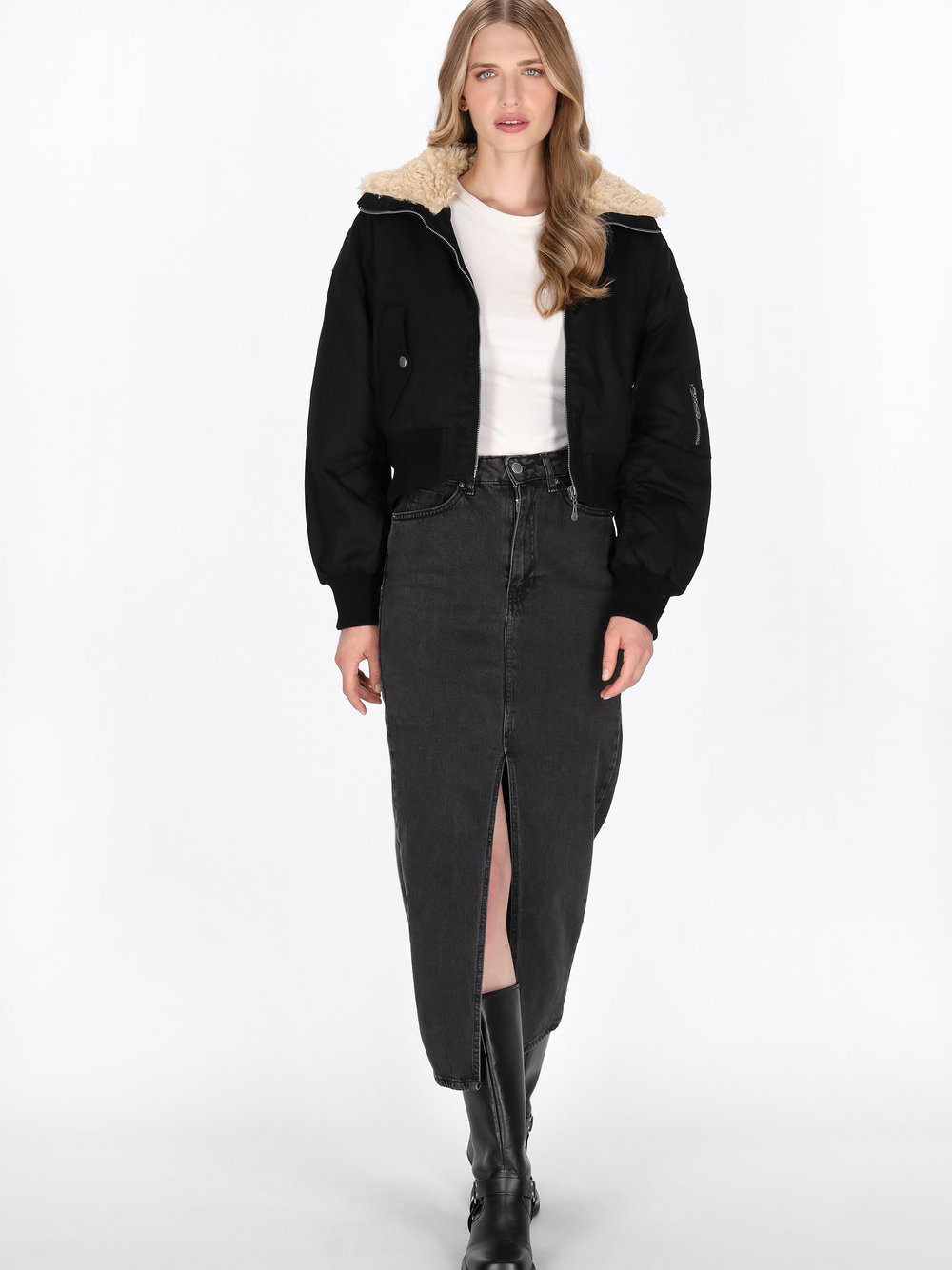 Dreimaster Jacke Damen Baumwolle schwarz, XL