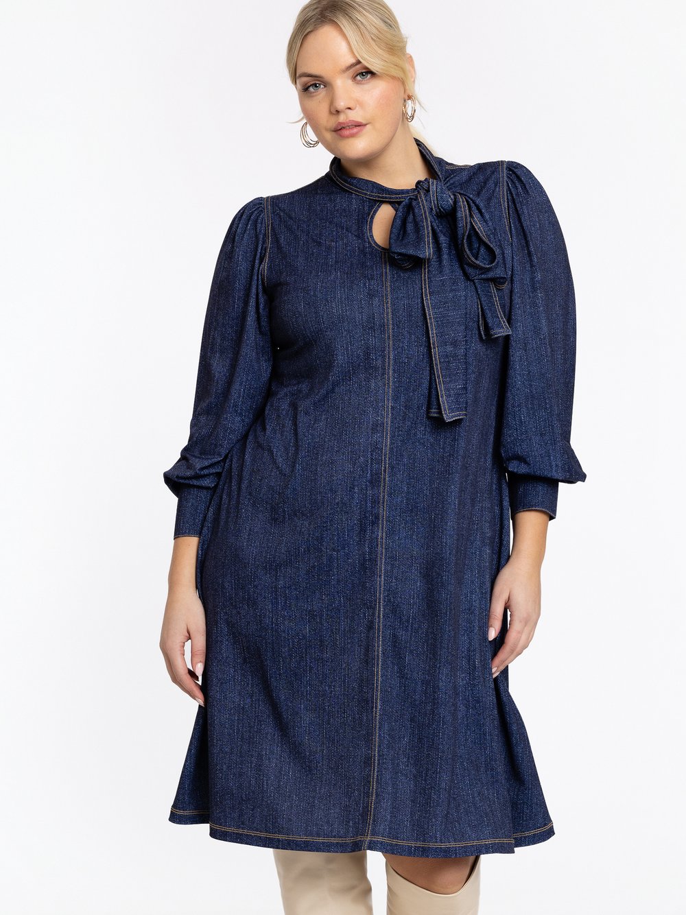 Thumbnail - YOEK Kleid Damen blau, 50-52