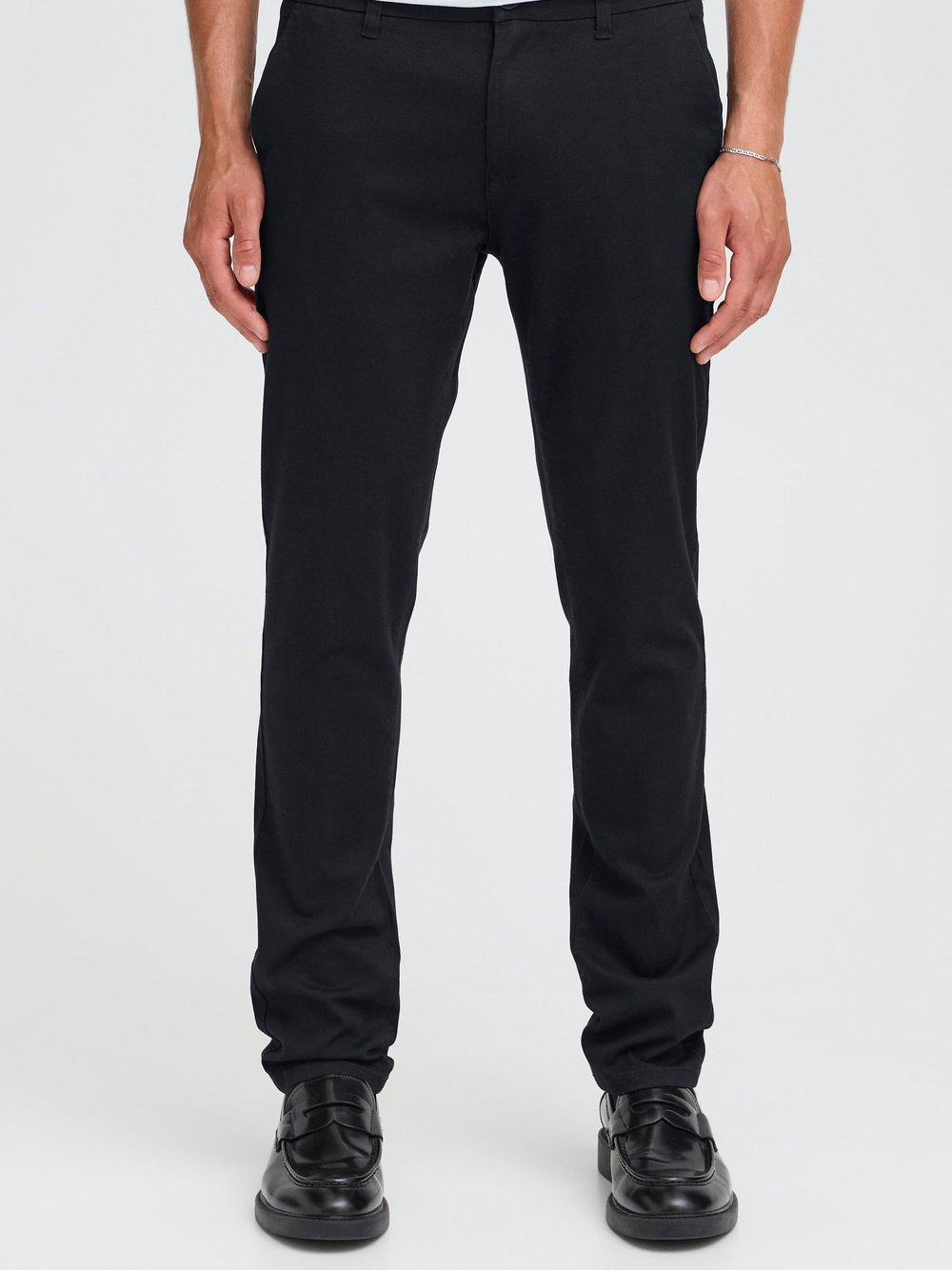 Solid Chinohose Herren Baumwolle schwarz, 33-32