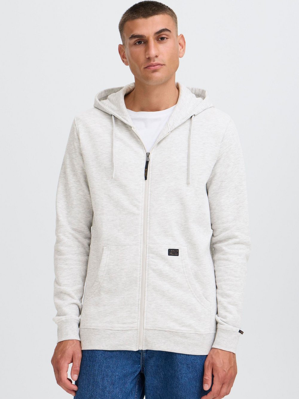 Solid Sweatjacke Herren grau, XXXL