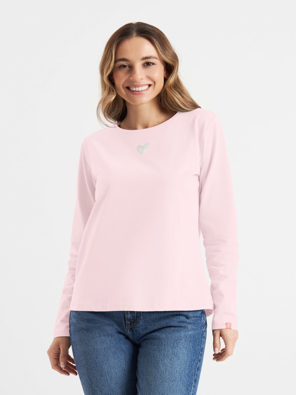 Frieda & Freddies Langarmshirt Damen Baumwolle rosa, 42