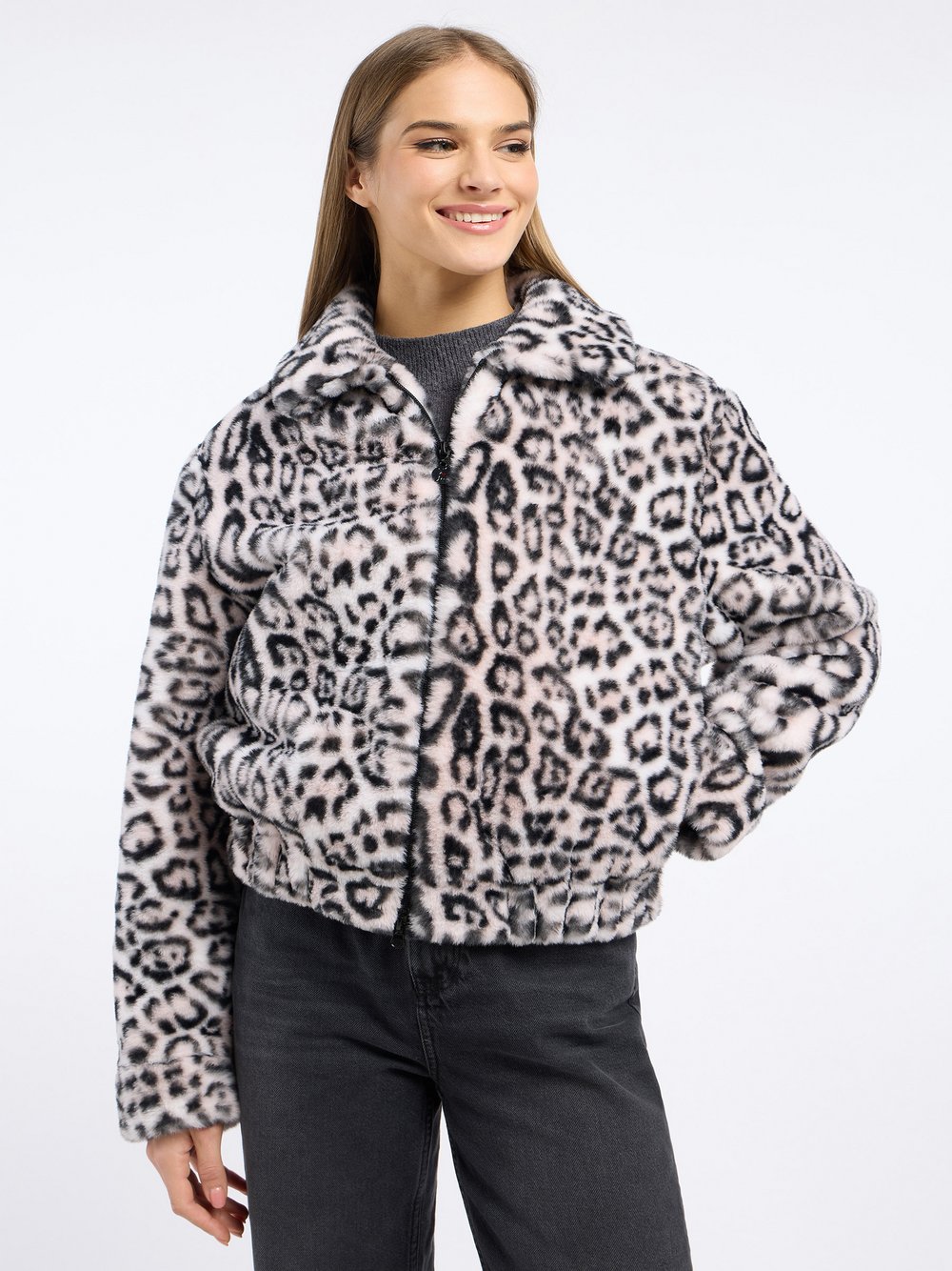 Thumbnail - Frieda & Freddies Blouson Damen rosa gemustert, 42