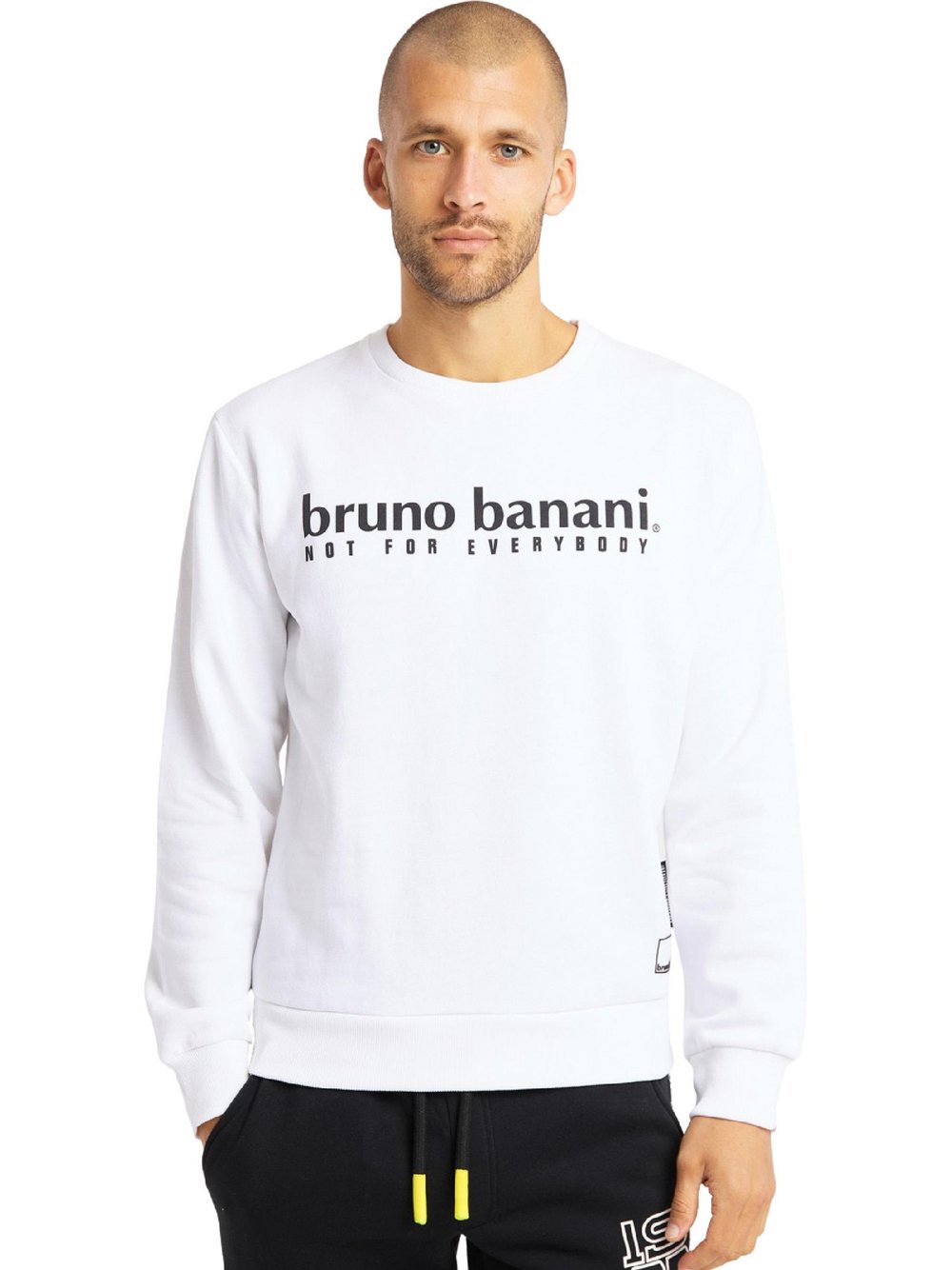 Thumbnail - Bruno Banani Sweater  Herren Baumwolle weiß bedruckt, XL