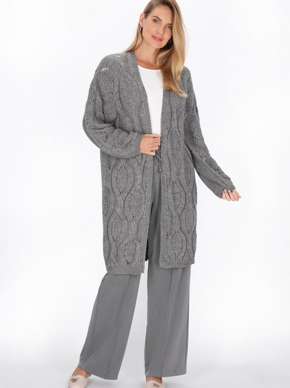 Thumbnail - Usha Strickjacke Damen grau, M/L