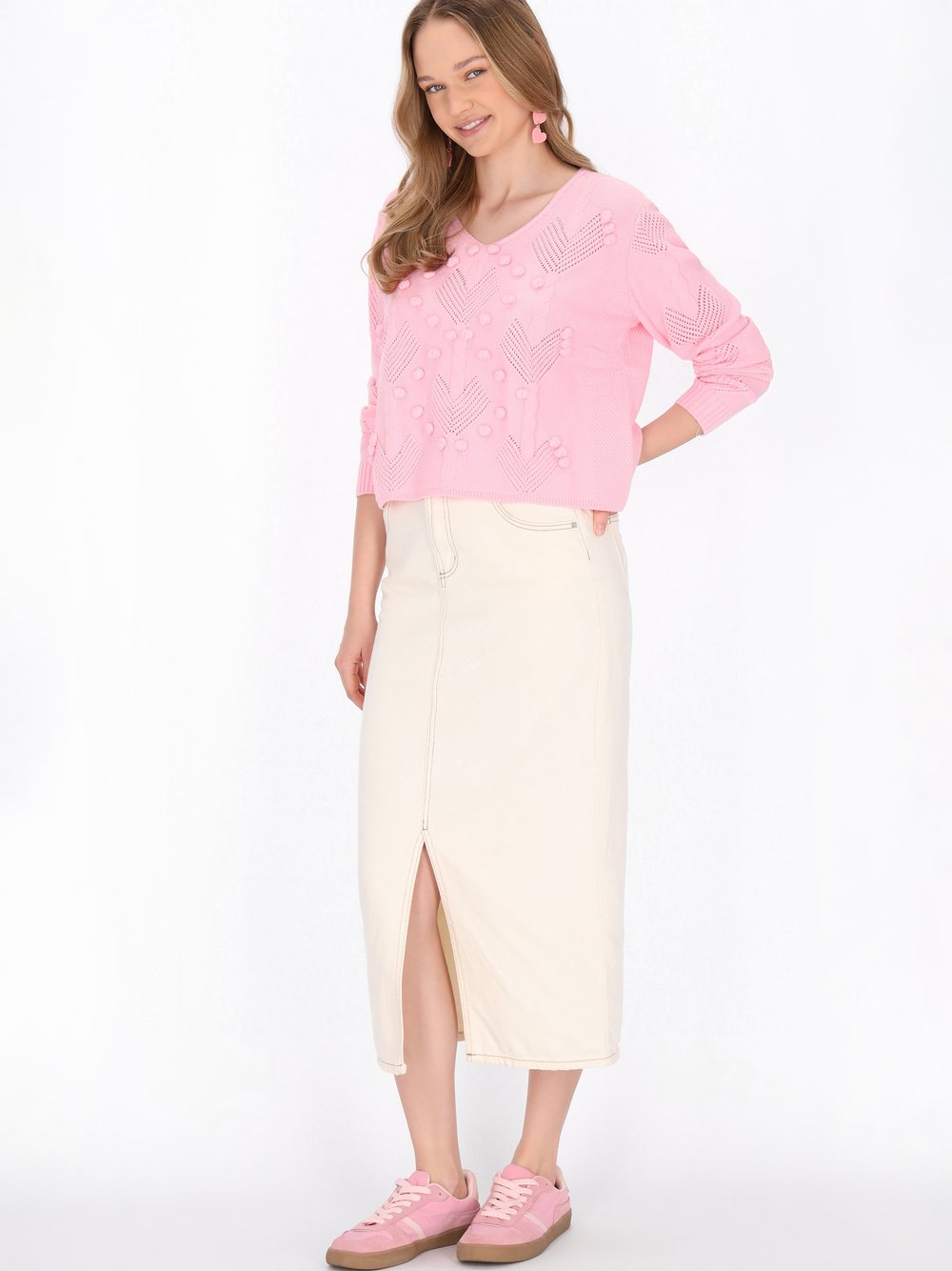 MyMo Pullover Damen Viskose rosa, XL/XXL